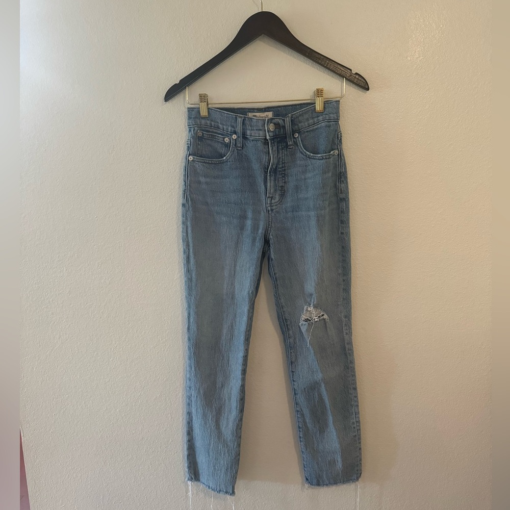 Madewell Boyfriend Jeans Crop Wide Leg Denim Pants Vintage Straight Jeans
